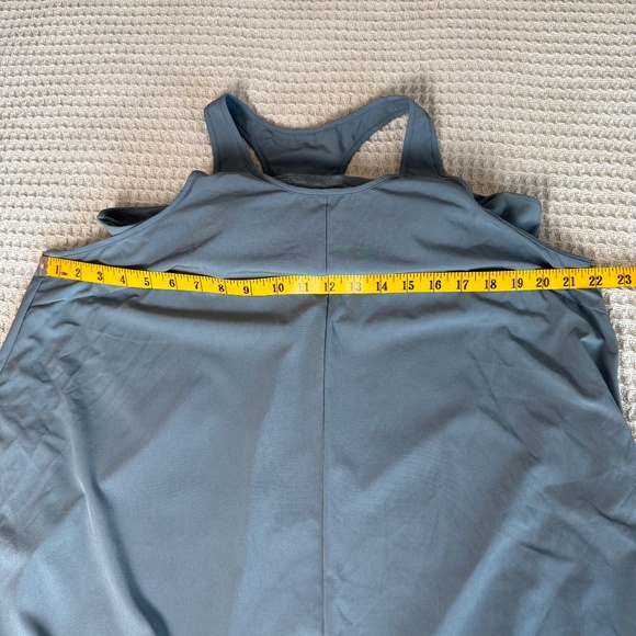 NWT Halara Breezefull Backless Racerback Midi Tank Dress Womens XL Stone Blue - Picture 7 of 9